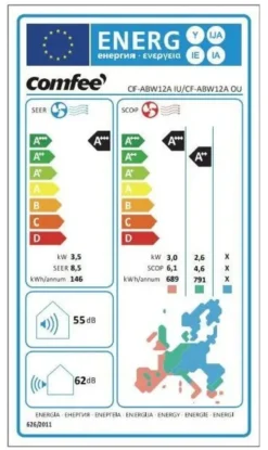 Condizionatore mono Comfee' SERIE AB Maestrale 12 White