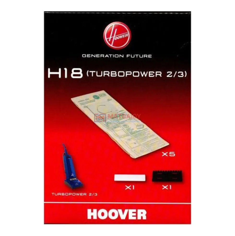 Confezione da 5 sacchi in carta H18 Turbopower