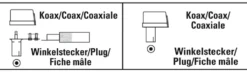 Connettore antenna Hama 00205216 Plug Coax Angle White