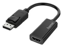 Connettore video Hama 00200335 Displayport a Hdmi Black