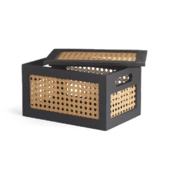 Contenitore Multiuso C/Coperchio - Rattan