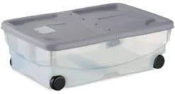 Contenitore Stefanplast 13004 STEFANBOX Mario con ruote Stone grey