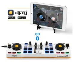 Controller disc jockey Hercules 4780955 DJCONTROL Mix Bluetooth White