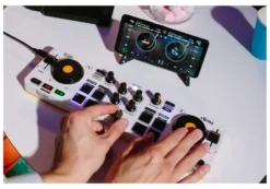 Controller disc jockey Hercules 4780955 DJCONTROL Mix Bluetooth White