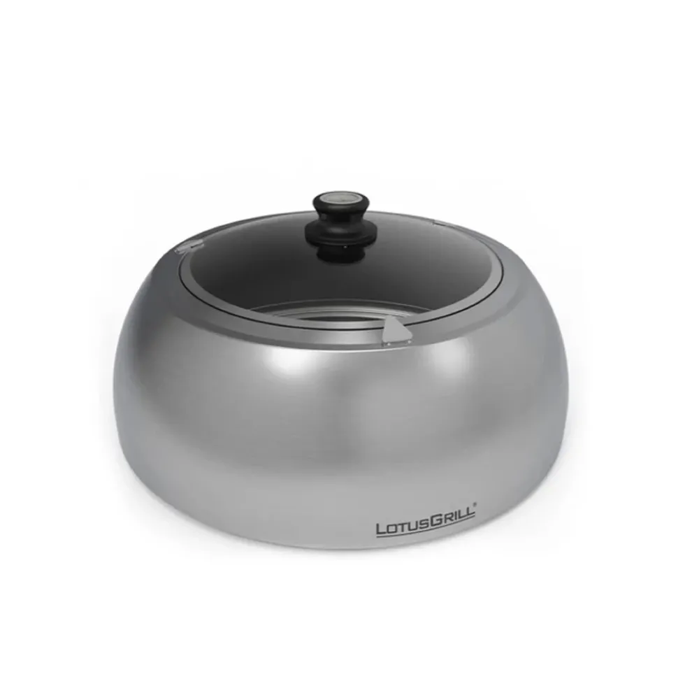 Coperchio per Lotus Grill in acciaio e vetro