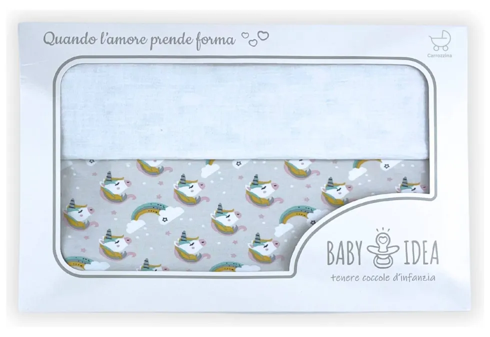 Coperta carrozzina Baby Idea MCUR Unicorno rosa