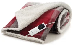 Coperta elettrica Imetec 16715 ADAPTO Velvet Tartan Rosso
