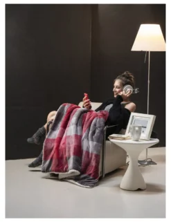 Coperta elettrica Imetec 16715 ADAPTO Velvet Tartan Rosso