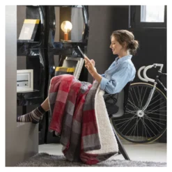 Coperta elettrica Imetec 16715 ADAPTO Velvet Tartan Rosso