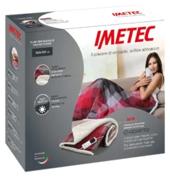 Coperta elettrica Imetec 16715 ADAPTO Velvet Tartan Rosso