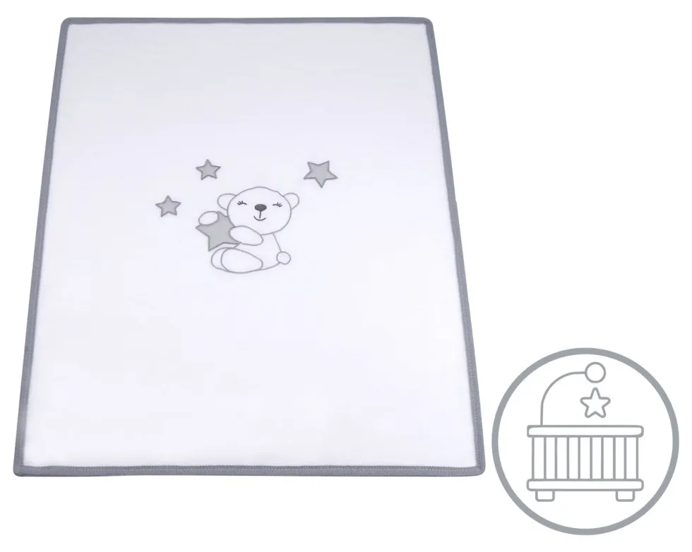 Coperta lettino Baby Idea PILLGR Grigio