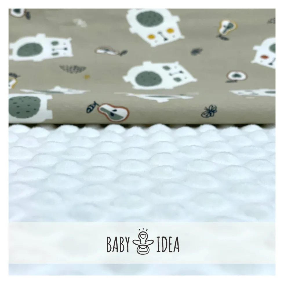 Coperta lettino Baby Idea PLOB Orso beige