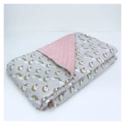 Coperta lettino Baby Idea PLUR Unicorno rosa