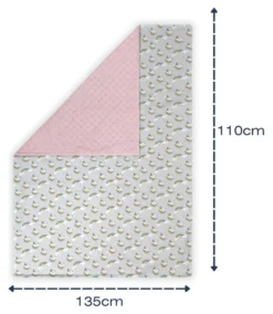 Coperta lettino Baby Idea PLUR Unicorno rosa
