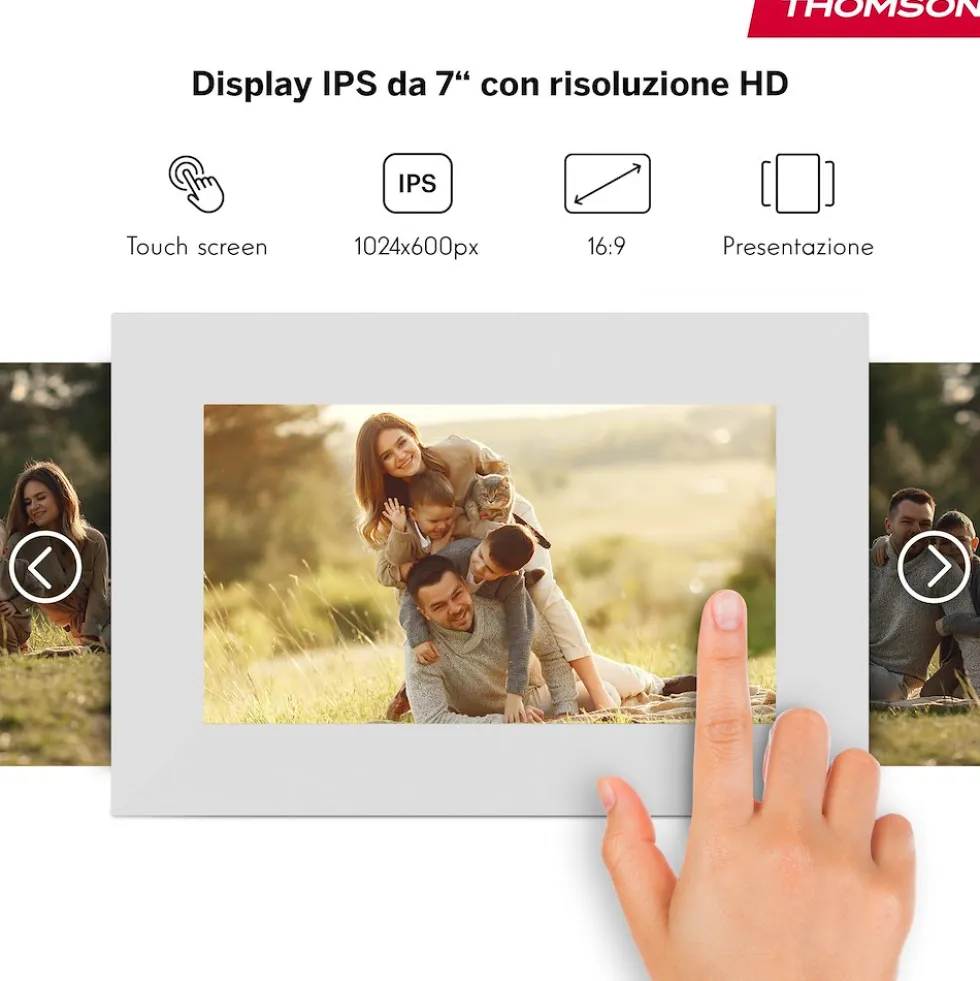 Cornice digitale Thomson F07W con touchscreen da 7 pollici