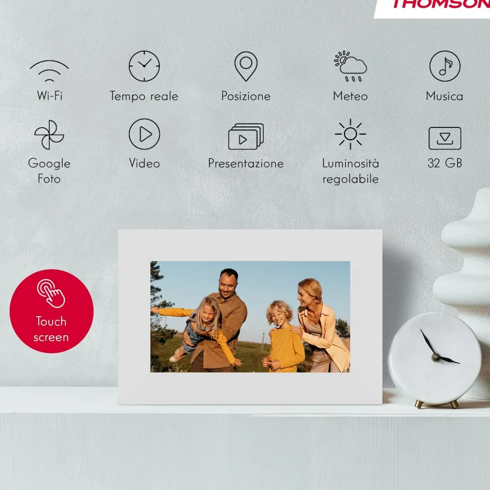 Cornice digitale Thomson F07W con touchscreen da 7 pollici