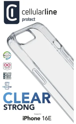 Cover Cellular Line CLEARDUOIPHSE4T IPHONE 16e CLEAR STRONG Clear