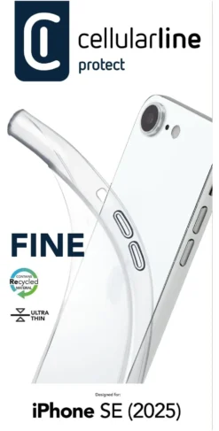 Cover Cellular Line FINECIPHSE4T IPHONE 16e FINE Clear