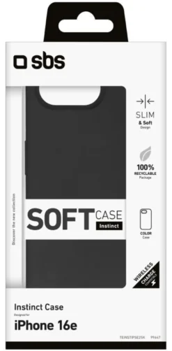 Cover Sbs TEINSTIPSE25K IPHONE 16e ° 17e INSTINCT Black