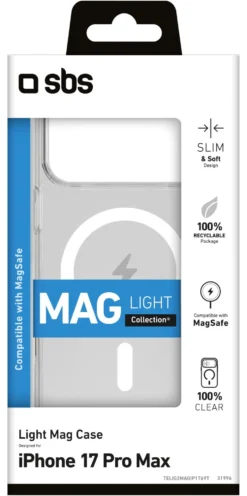 Cover Sbs TELIG2MAGIP1769T IPHONE 17 Pro Max LIGHT MAG CASE Clear