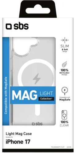 Cover Sbs TELIGMAGIP1763T IPHONE 17 LIGHT MAG CASE Clear