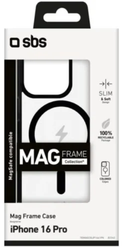 Cover Sbs TEMAGCOLIP1661PK IPHONE 16 Pro MAG FRAME Black