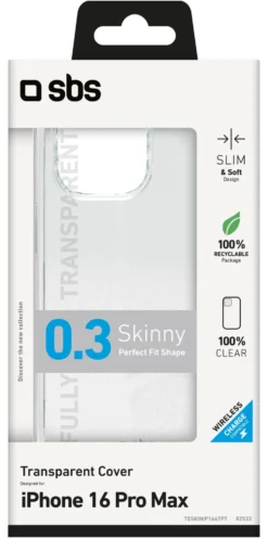 Cover Sbs TESKINIP1667PT IPHONE 16 Pro Max SKINNY Clear