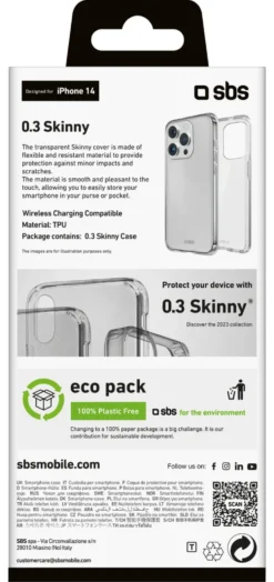 Cover Sbs TESKINIP1561PT IPHONE 15 Pro SKINNY Trasparente