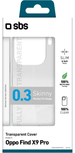 Cover Sbs TESKINOPFX9PT Find X9 Pro SKINNY Clear