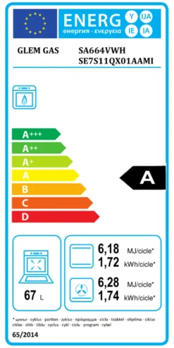 Cucina gas Glem Gas SPECIALISTA SA664VWH White