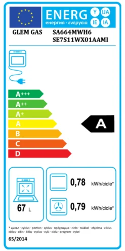 Cucina gas Glem Gas SPECIALISTA SA664MWH6 White