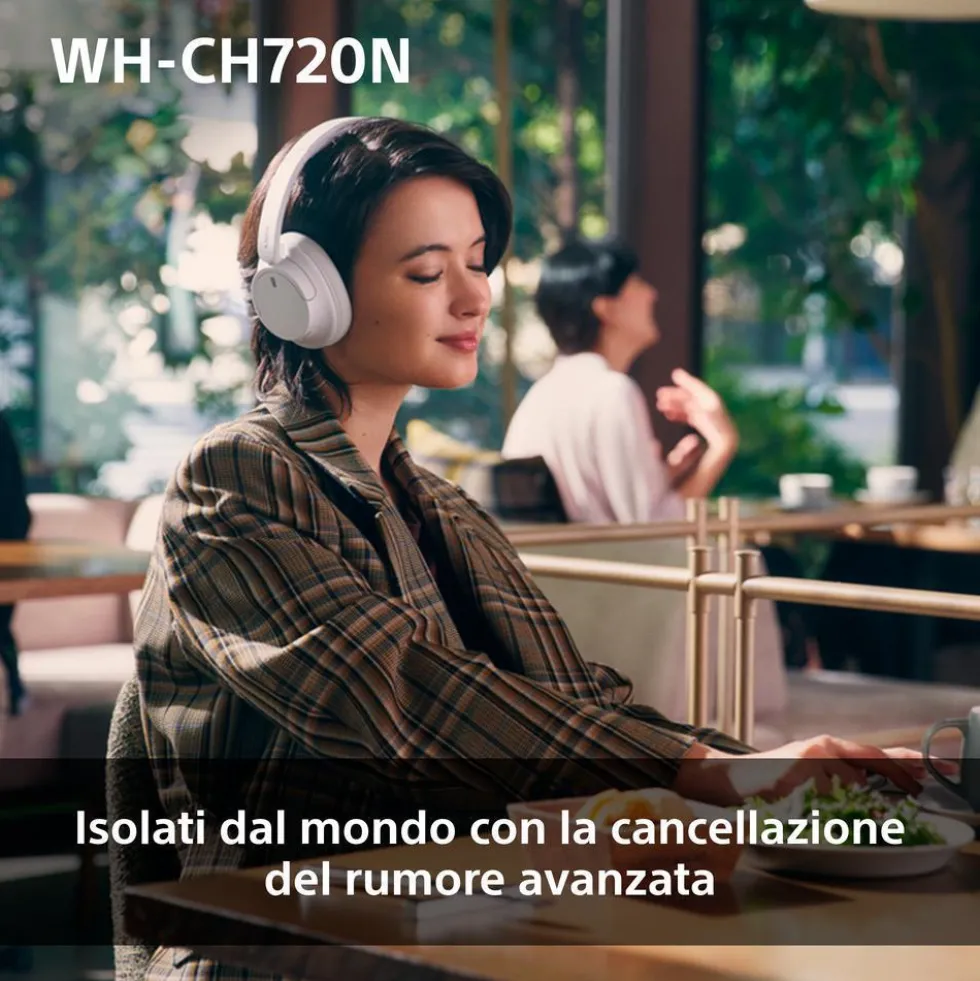 Cuffie Bluetooth Sony WHCH720NP.CE7 con cancellazione del rumore Dual Noise Sensor