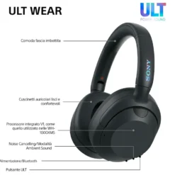 Cuffie Bluetooth Sony WHULT900NB.CE7 con cancellazione del rumore