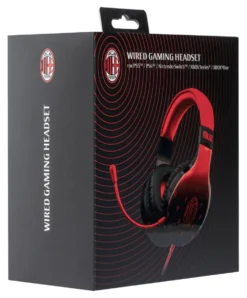 Cuffie gaming Qubick ACMU0209 MULTIPIATTAFORMA AC Milan Devils Black e
