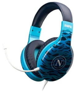Cuffie gaming Qubick CGP50010 MULTIPIATTAFORMA SSC Napoli Waves Blue