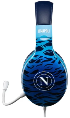 Cuffie gaming Qubick CGP50010 MULTIPIATTAFORMA SSC Napoli Waves Blue