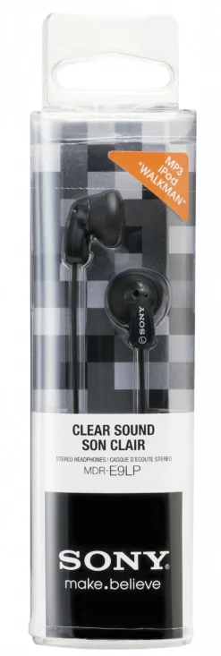 Cuffie in-ear Sony MDRE9LPB.AE nere con cavo da 1.2m