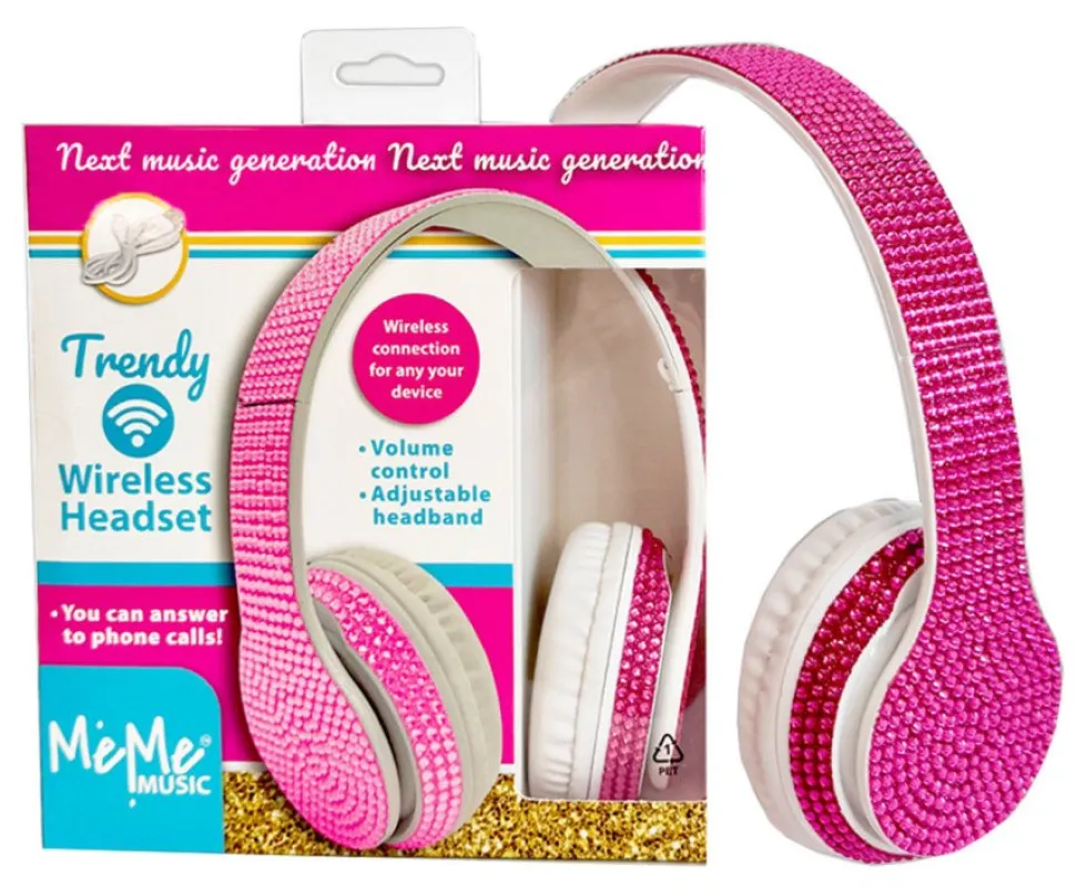 Cuffie microfono bluetooth MeMe Music NXT601582 TRENDY Pink e White