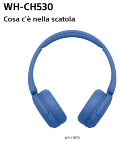 Cuffie microfono bluetooth Sony WHCH530L CE7 Cobalto