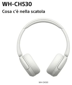 Cuffie microfono bluetooth Sony WHCH530W CE7 White