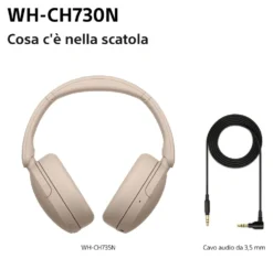Cuffie microfono bluetooth Sony WHCH730NC CE7 Beige