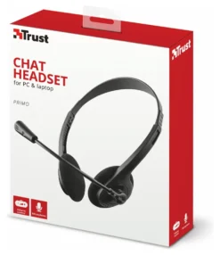 Cuffie microfono filo Trust 21665 PRIMO Chat Headset Black