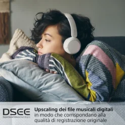 Cuffie on ear Sony WHCH520W.CE7 con audio 360 Reality