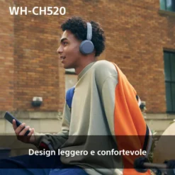 Cuffie On ear Sony WHCH520Y.CE7 con audio 360 Reality