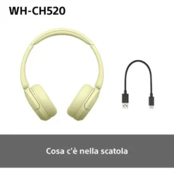 Cuffie On ear Sony WHCH520Y.CE7 con audio 360 Reality