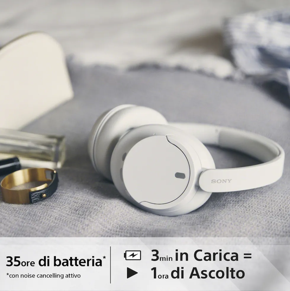 Cuffie Sony WHCH720NW wireless con cancellazione del rumore