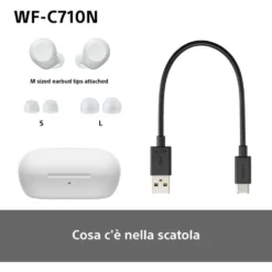 Cuffie true wireless Sony WFC710NW con eliminazione del rumore