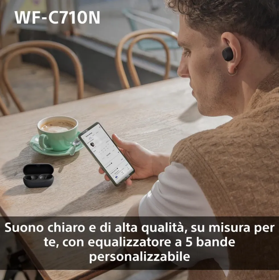 Cuffie true wireless Sony WFC710NW con eliminazione del rumore