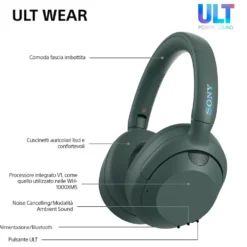 Cuffie wireless Sony WHULT900NH.CE7 con cancellazione del rumore