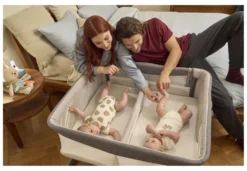 Culla Chicco 0608707768000 NEXT2ME TWINS gemellare Magnet grey